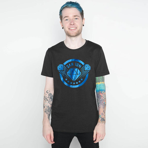 Dantdm Shirts Roblox Black Blue Foil Grande 