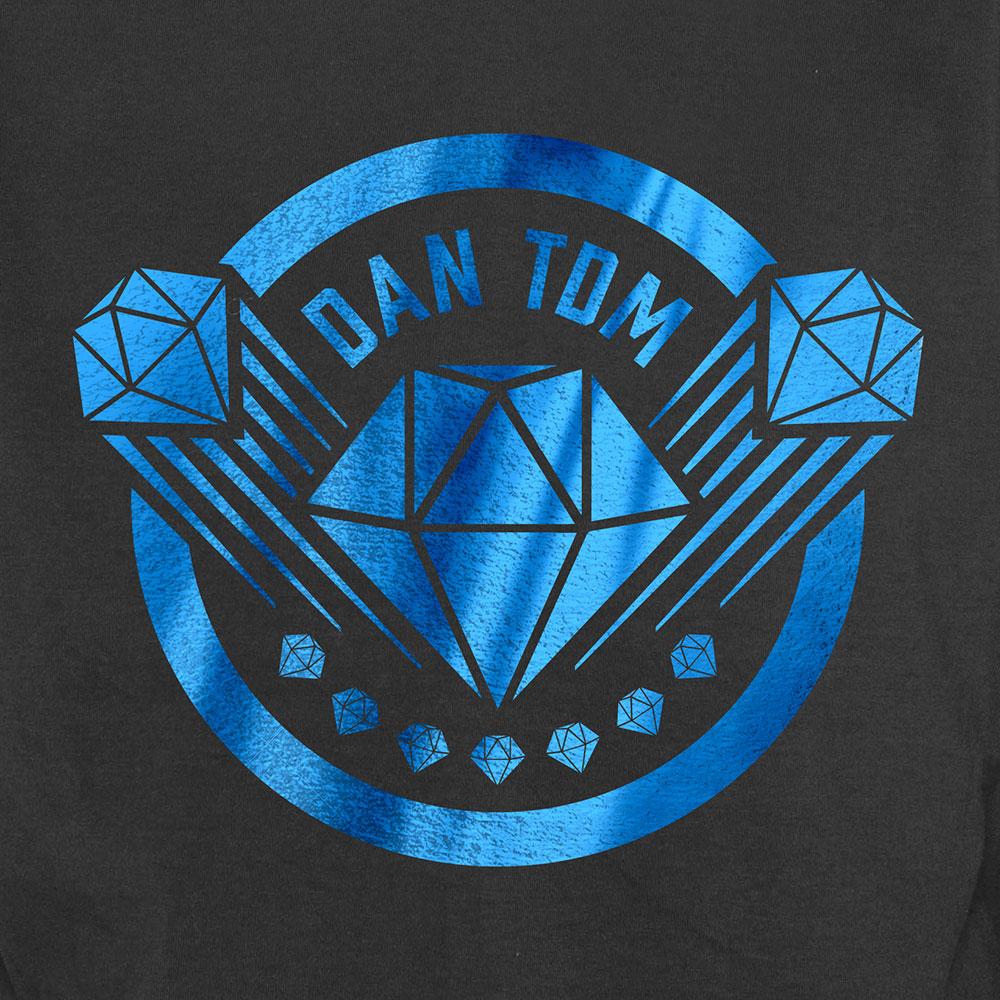 DanTDM Black Blue Foil T-Shirt