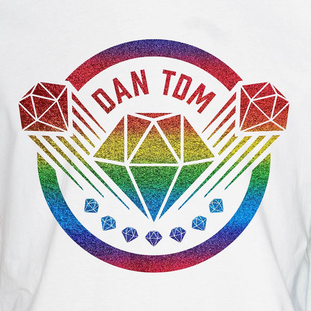 DanTDM White Rainbow Hologram T-Shirt