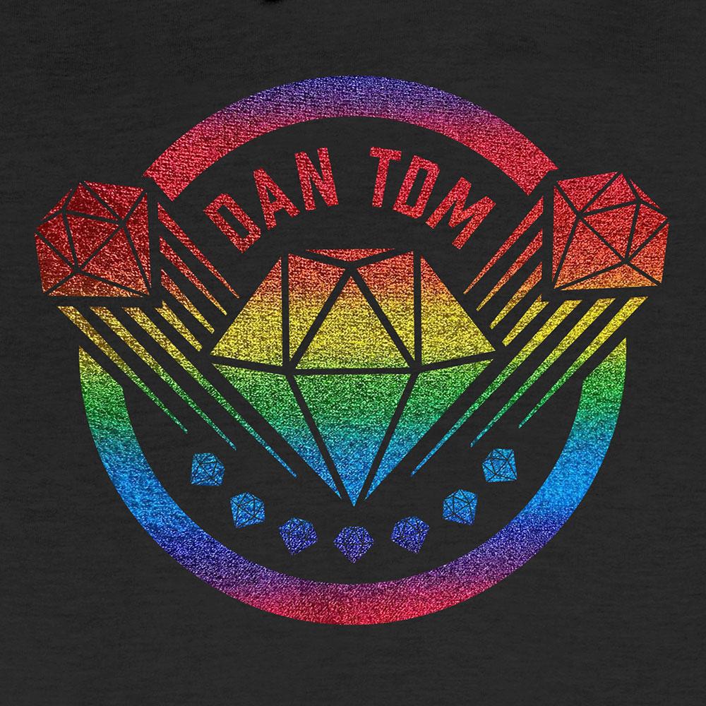 DanTDM Black Rainbow Hologram Hoodie