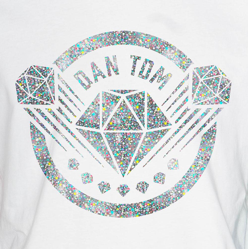 DanTDM White Glitter Hologram T-Shirt