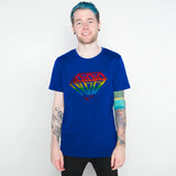 DAN TDM GRAFFITI RAINBOW T-SHIRT - ROYAL