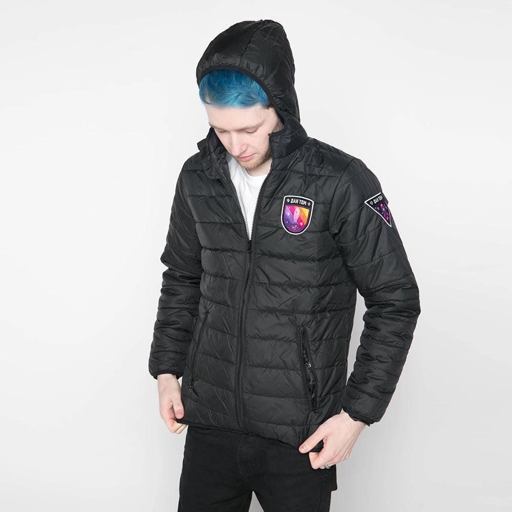 DanTDM Black Padded Jacket with Embroidered Patches