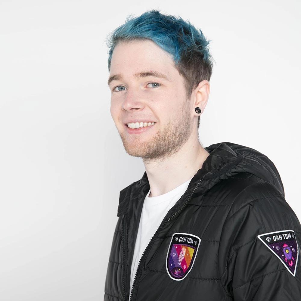 DanTDM Black Padded Jacket with Embroidered Patches